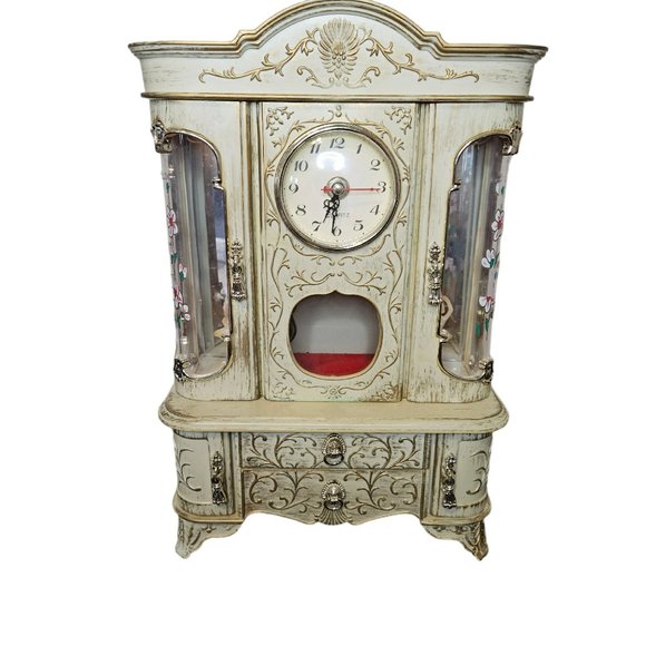 LDT Other - Musical Jewelry Box Ballerina with Clock and Antique Design - Vintage